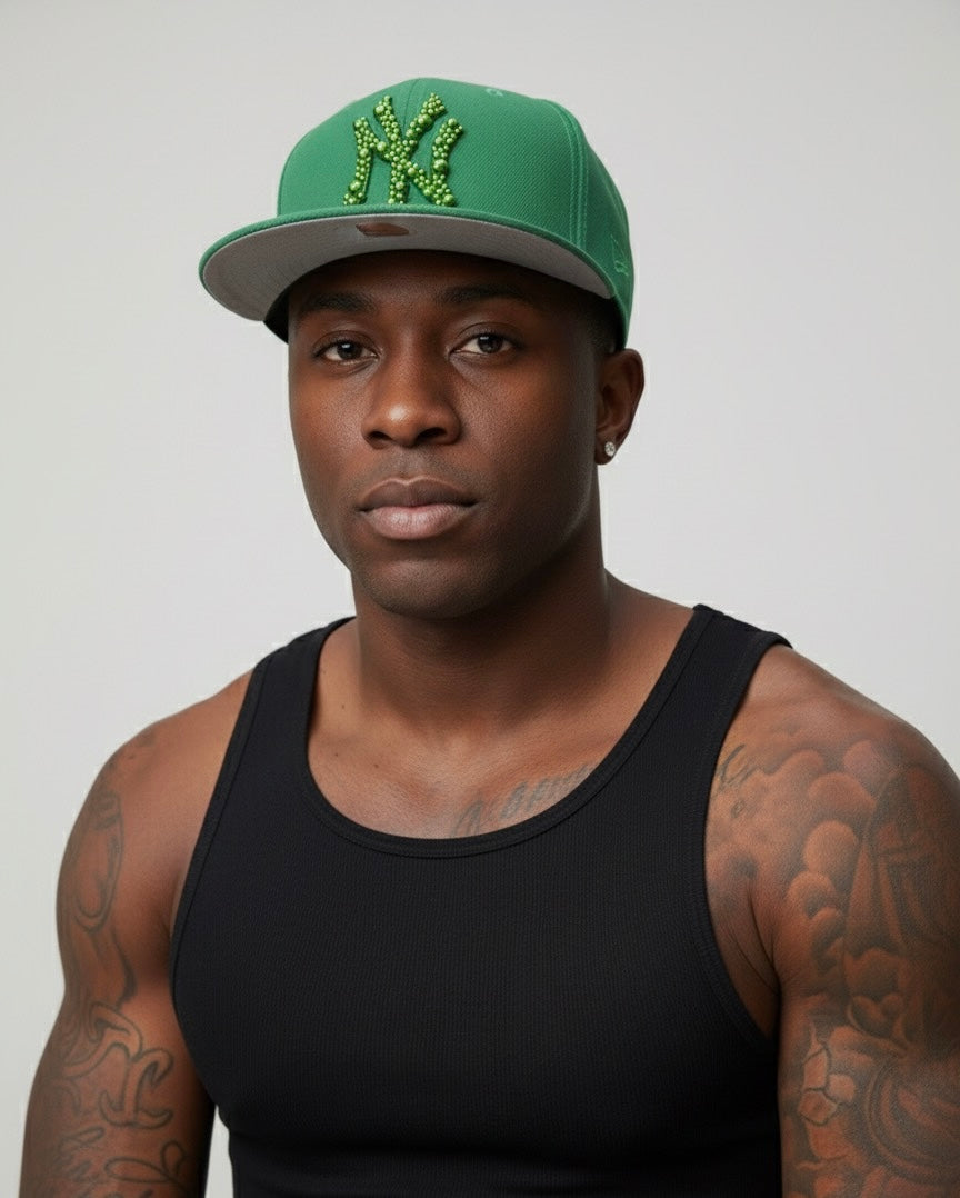 CUSTOMIZED New York Yankees Green SNAPBACK #VirusCollection