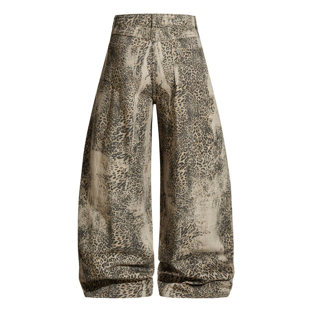 Jaded London Leopard Fade Colossus Jeans