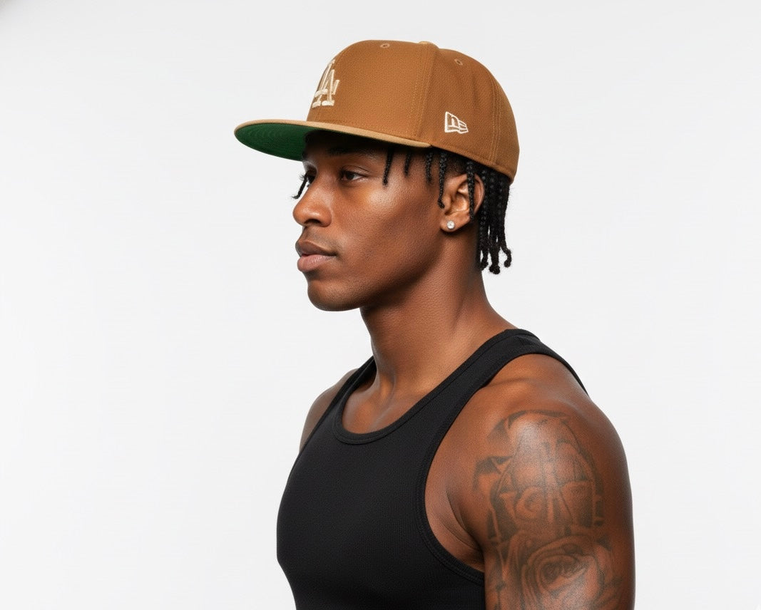 Los Angeles Fitted cap in Gold