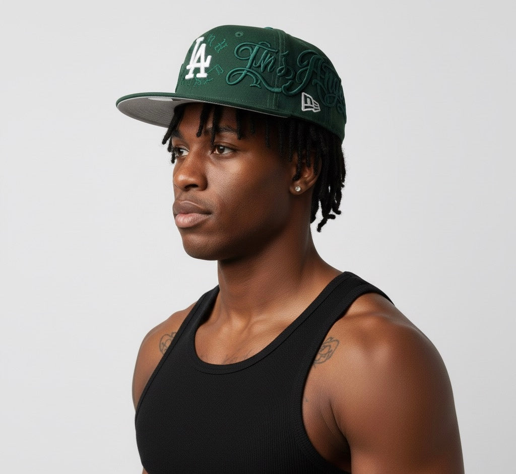 New Era Born x Raised Green Los Angeles Dodgers Mr. Cartoon 59FIFTY Fitted Hat