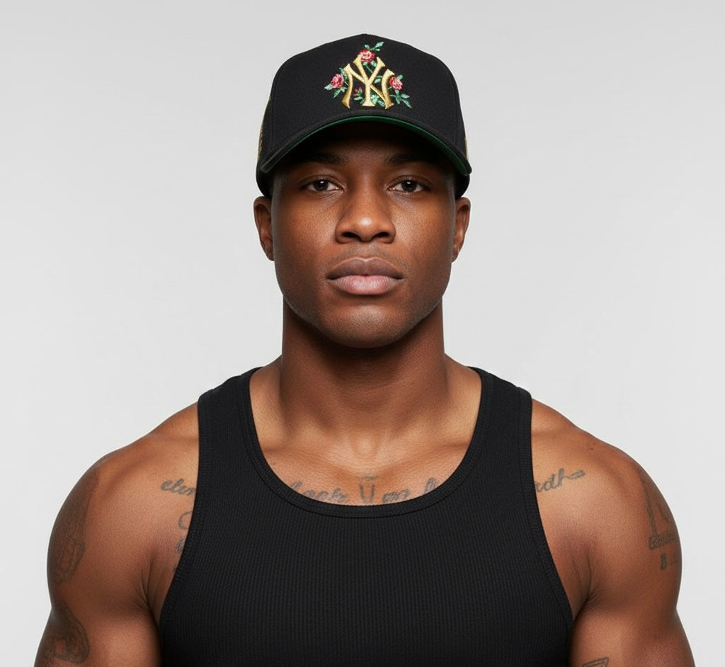 New Era New York Yankees cap with a rose design