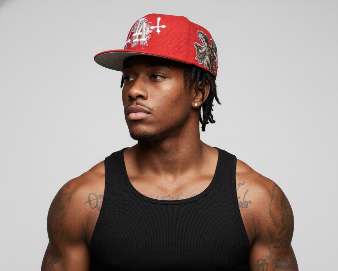 RED LOS ANGELES - CITY OF ANGELS NZMU 59FIFTY FITTED