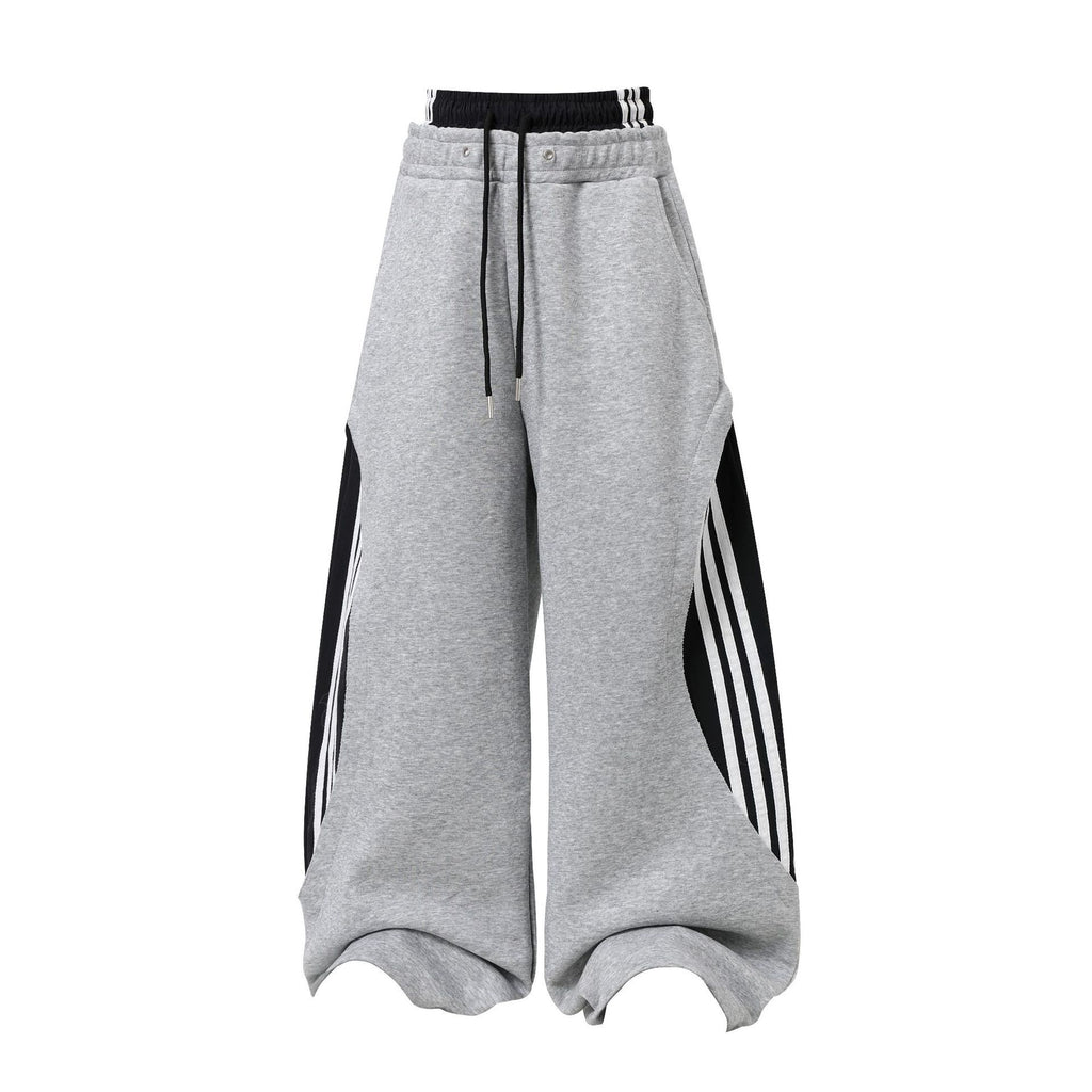 Omirad double-waist stripe wide-leg sweatpants