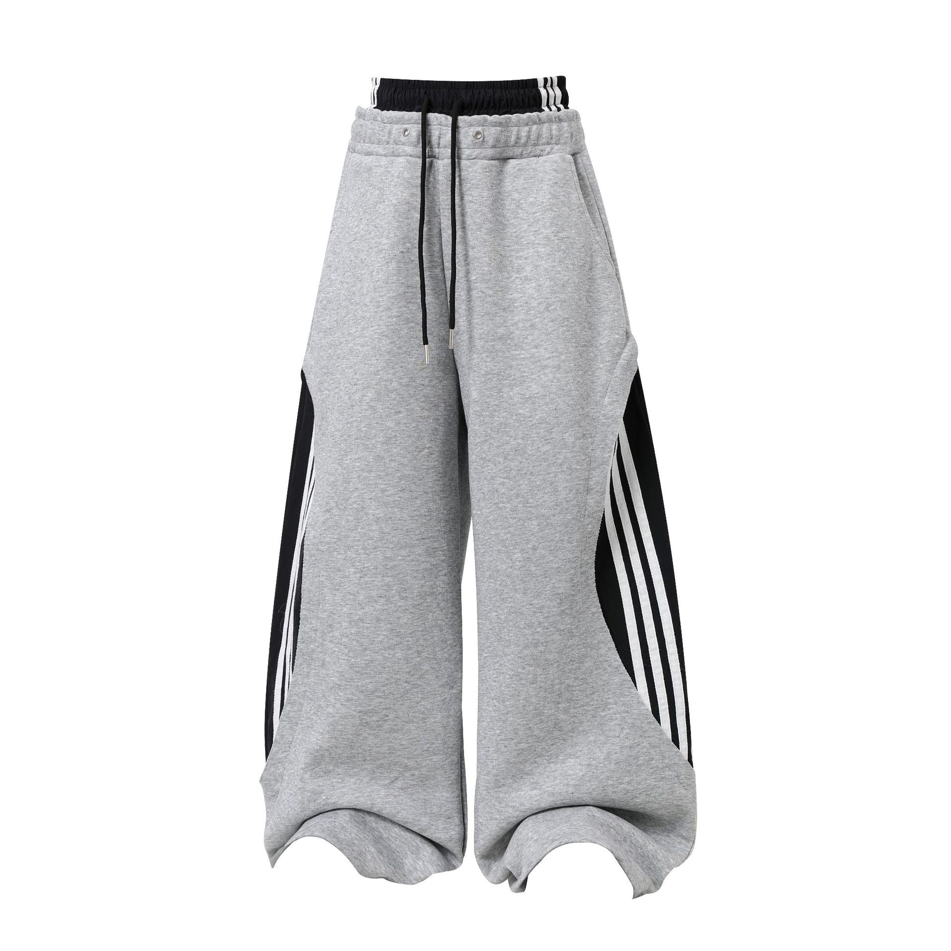 Omirad double-waist stripe wide-leg sweatpants