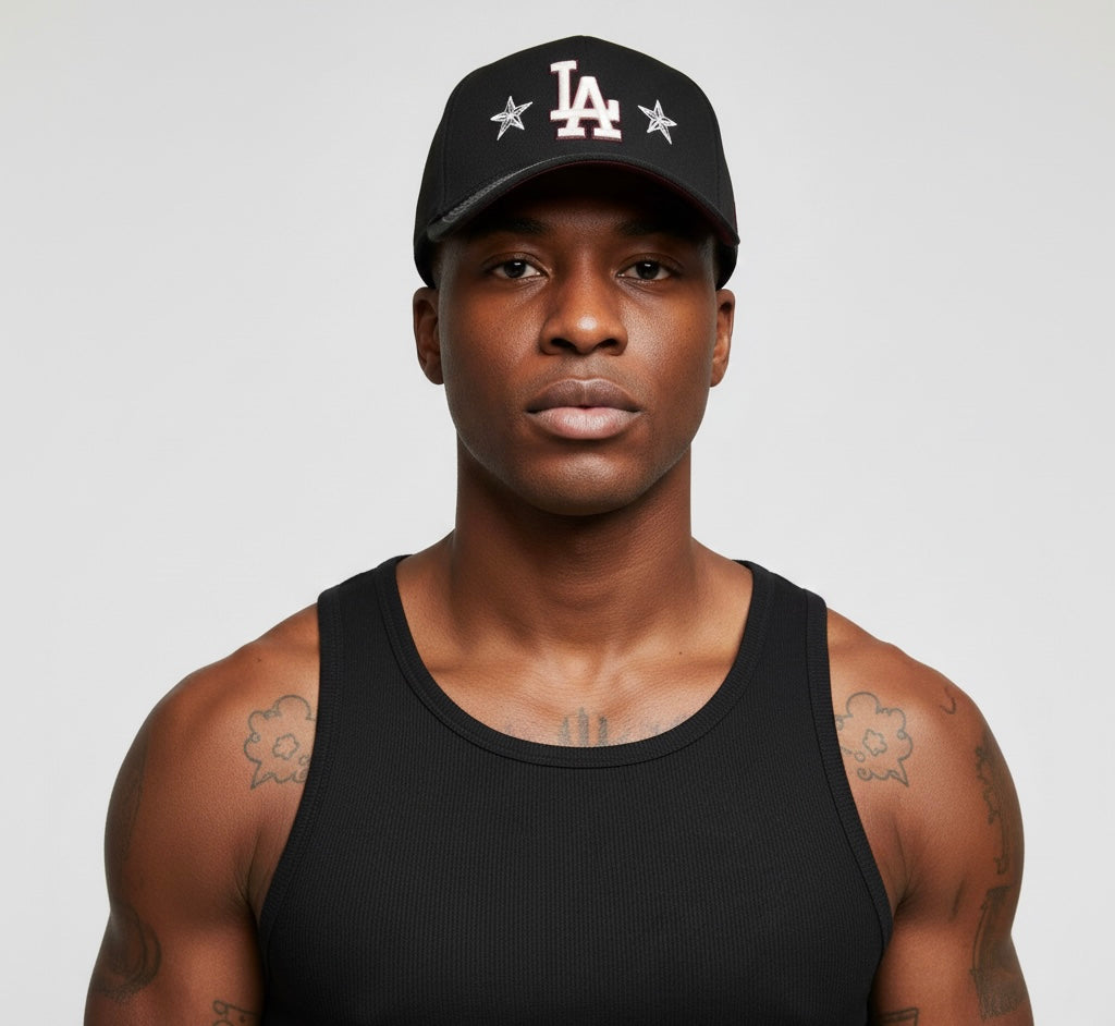 New Era A-Frame 9Fifty Los Angeles Dodgers snapback cap with a black crown