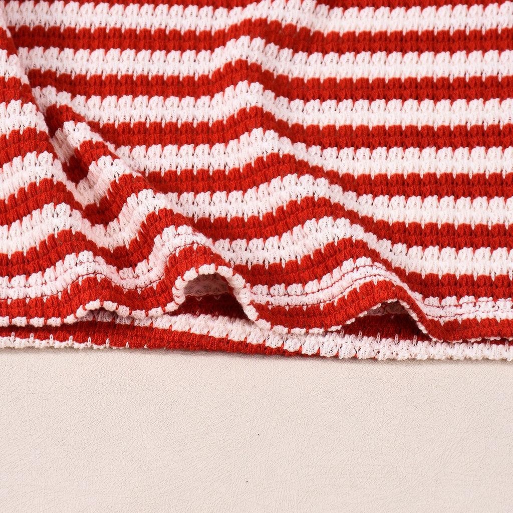 Two-piece striped knit set