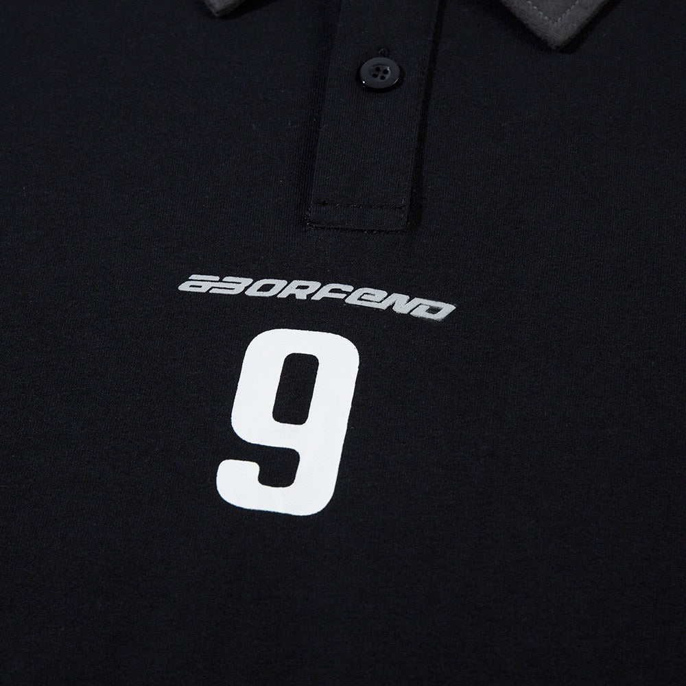 NO.9 Sporty Polo Soccer Jersey