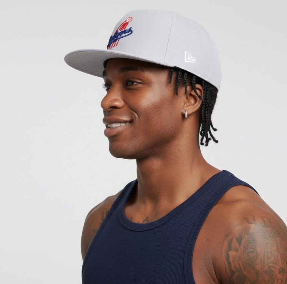 Los Angeles Dodgers New Era Cooperstown Collection 59FIFTY fitted hat in gray