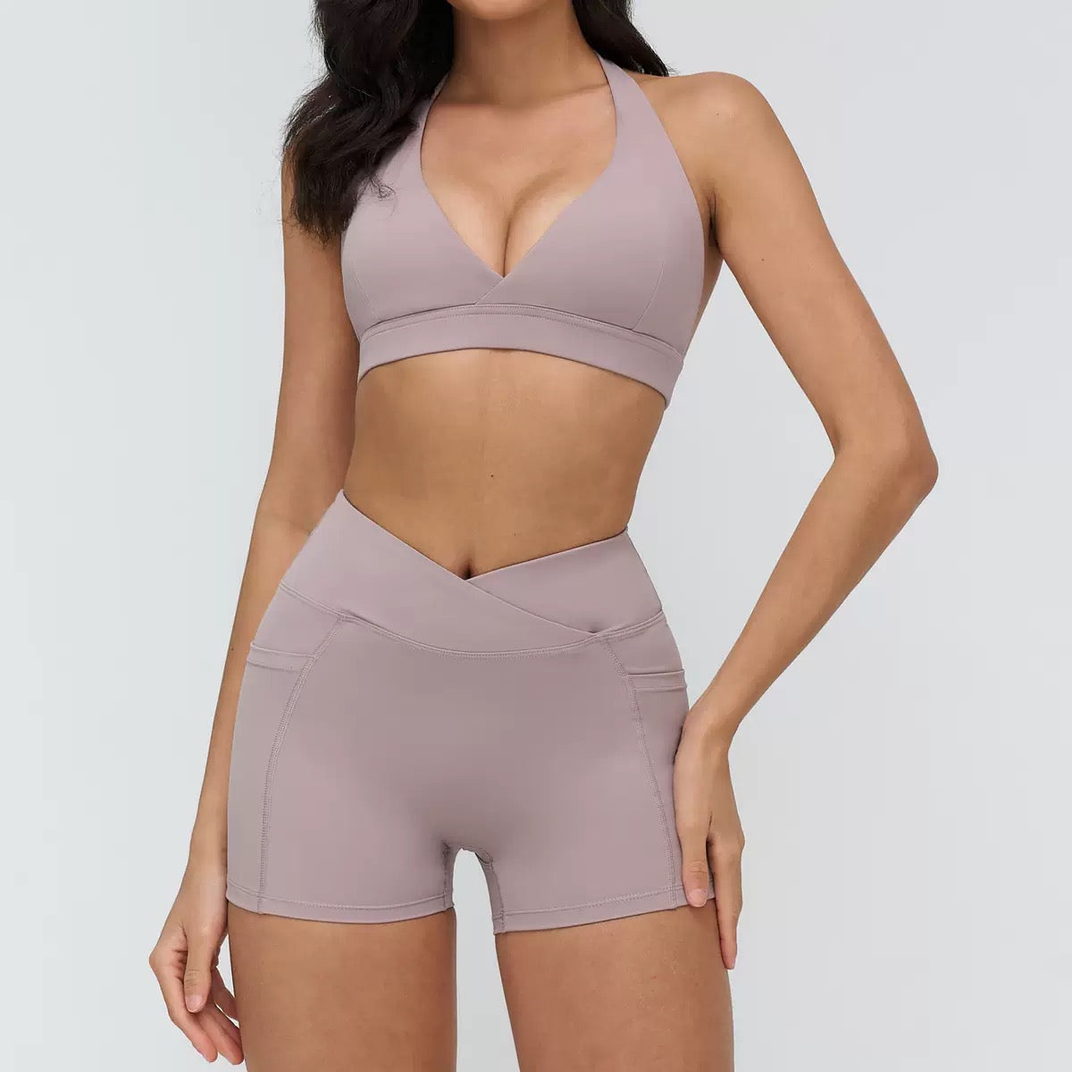 Dazzled sport bra with short Active wear