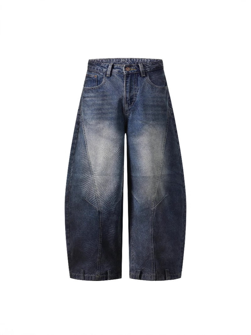 Splicing Design Jeans Loose and Lazy Ins Pants