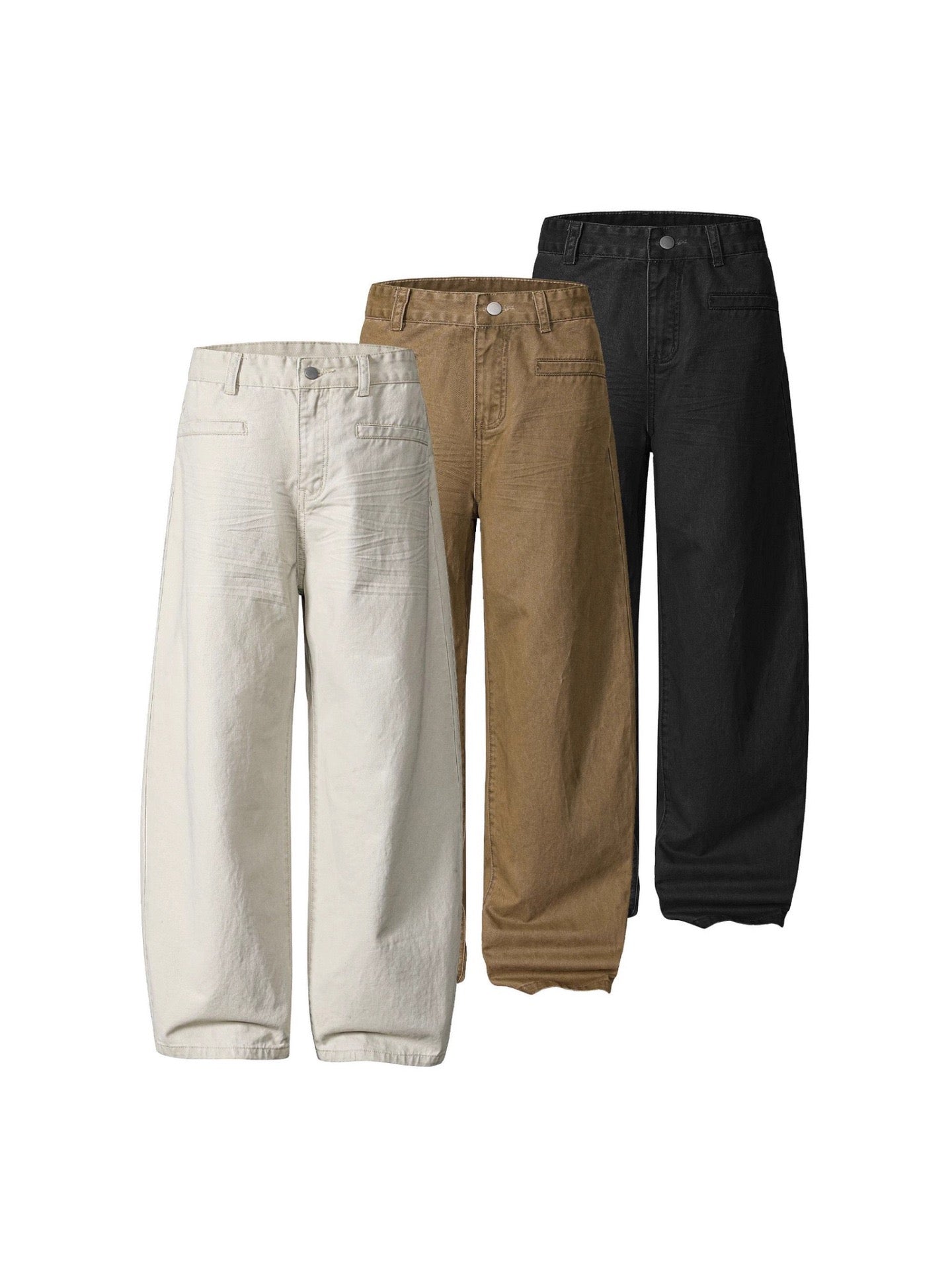 Splicing Design Pure Color Loose Pants