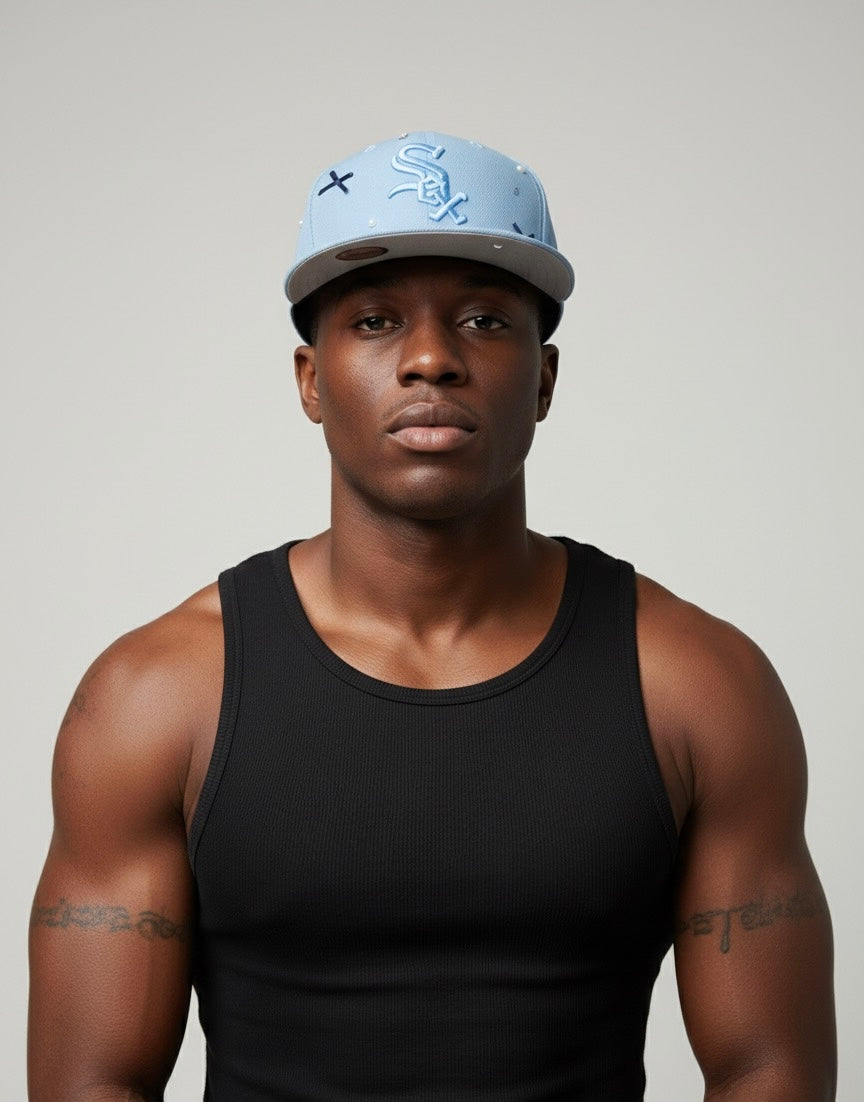 CUSTOMIZED Chicago white Sox in Sky blue SNAPBACK #LoveBowCollection