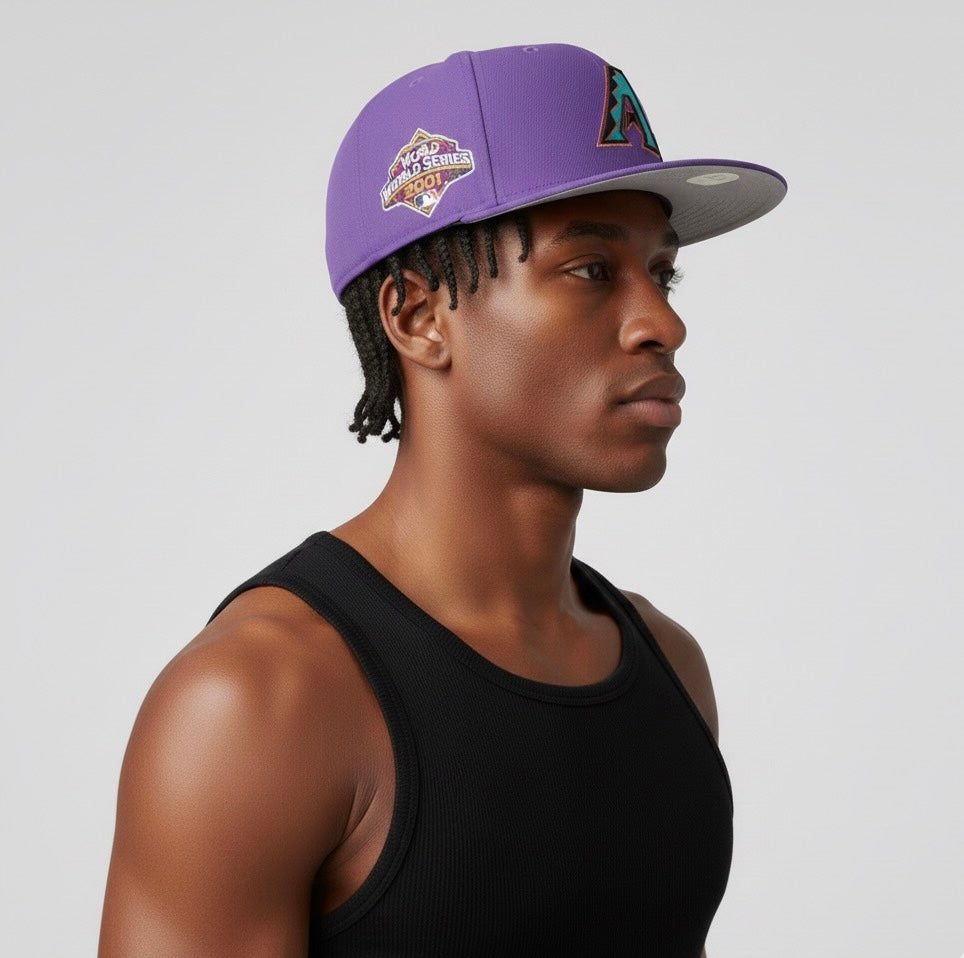 Arizona Diamondbacks Team Heart 59FIFTY fitted cap in purple