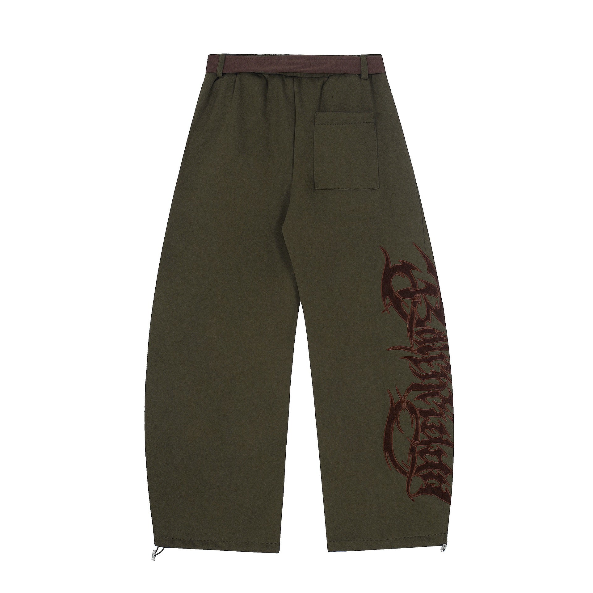 Graphic Drawstring Joggers large gothic/flame side graphic