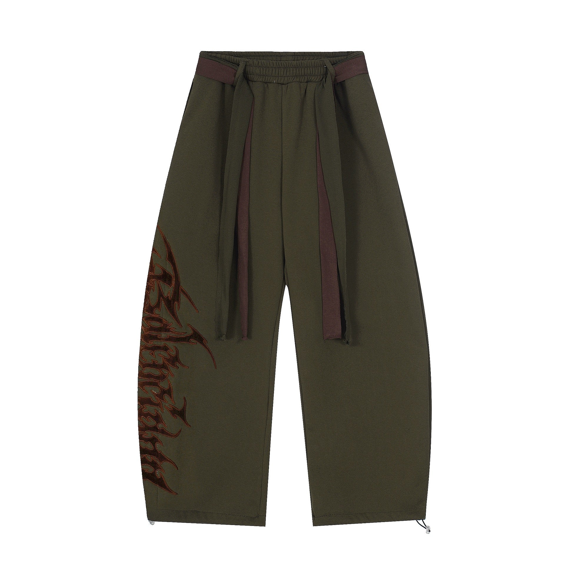 Graphic Drawstring Joggers large gothic/flame side graphic