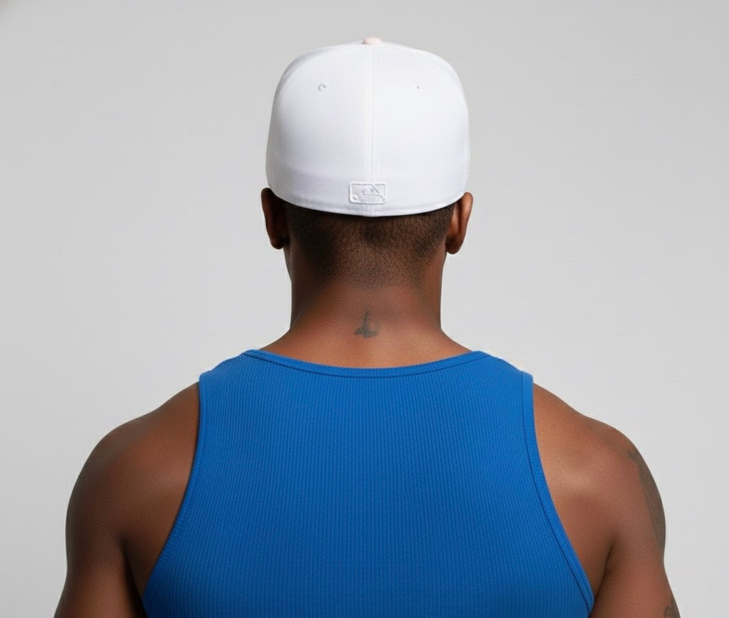 New Era New York Yankees cap with light pink underbrim