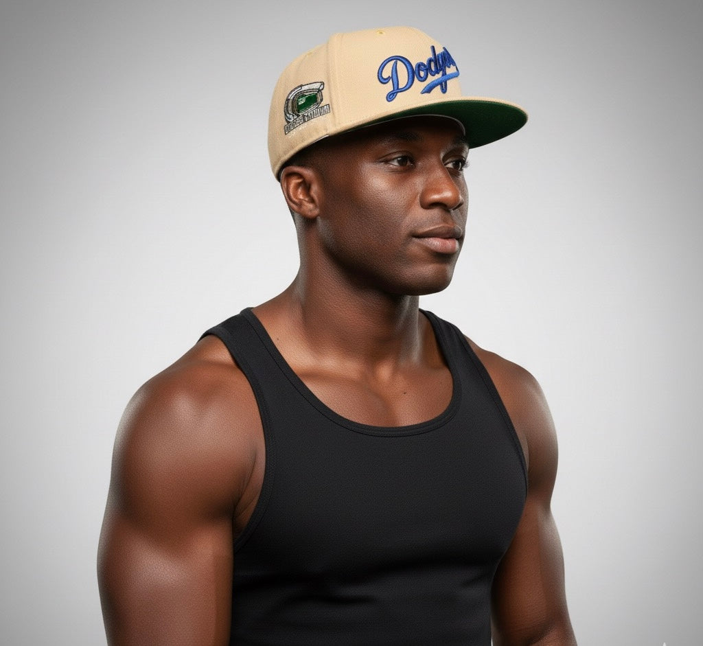 New Los Angeles Dodgers Script Logo Khaki 59FIFTY