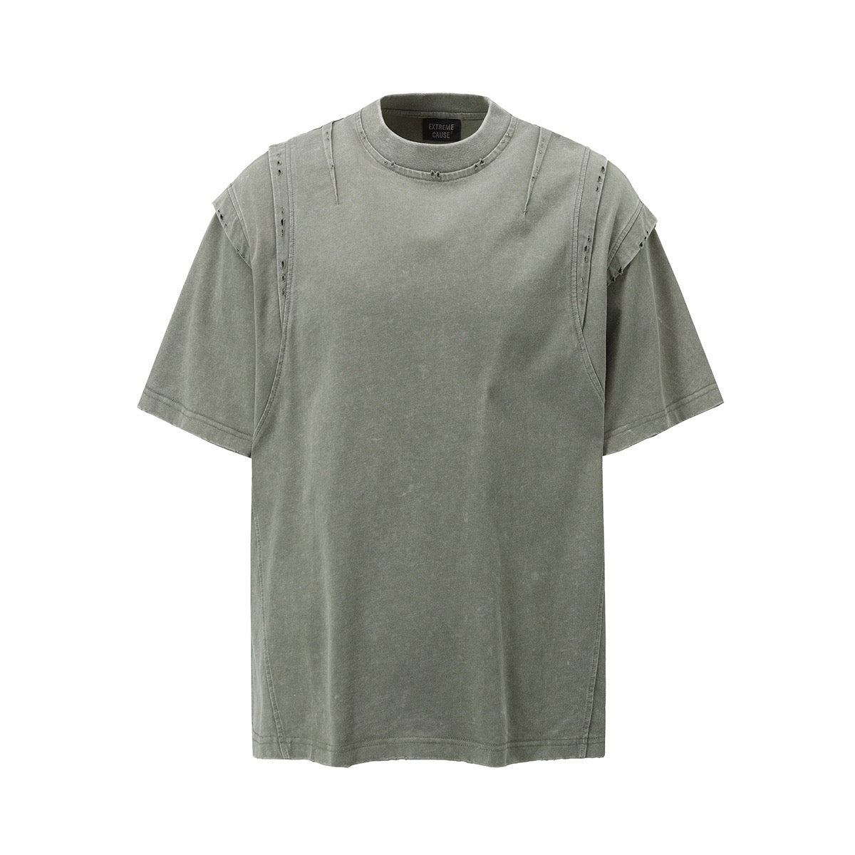 Layered Shoulder Tees washed t-shirts with double-stitched shoulder details.