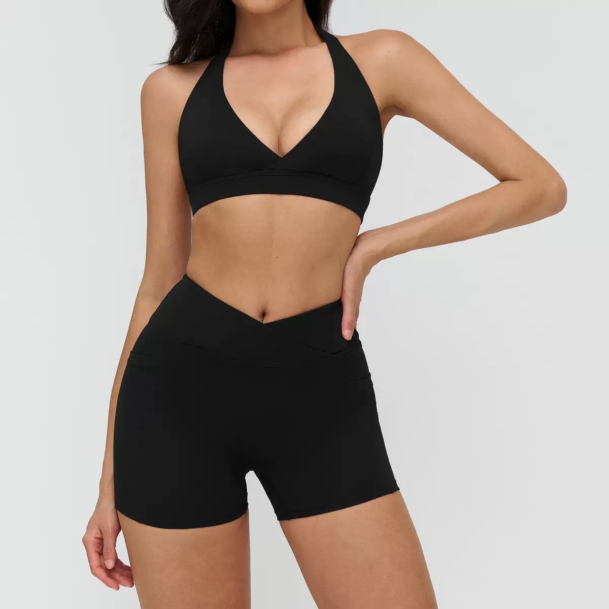 Dazzled sport bra with short Active wear