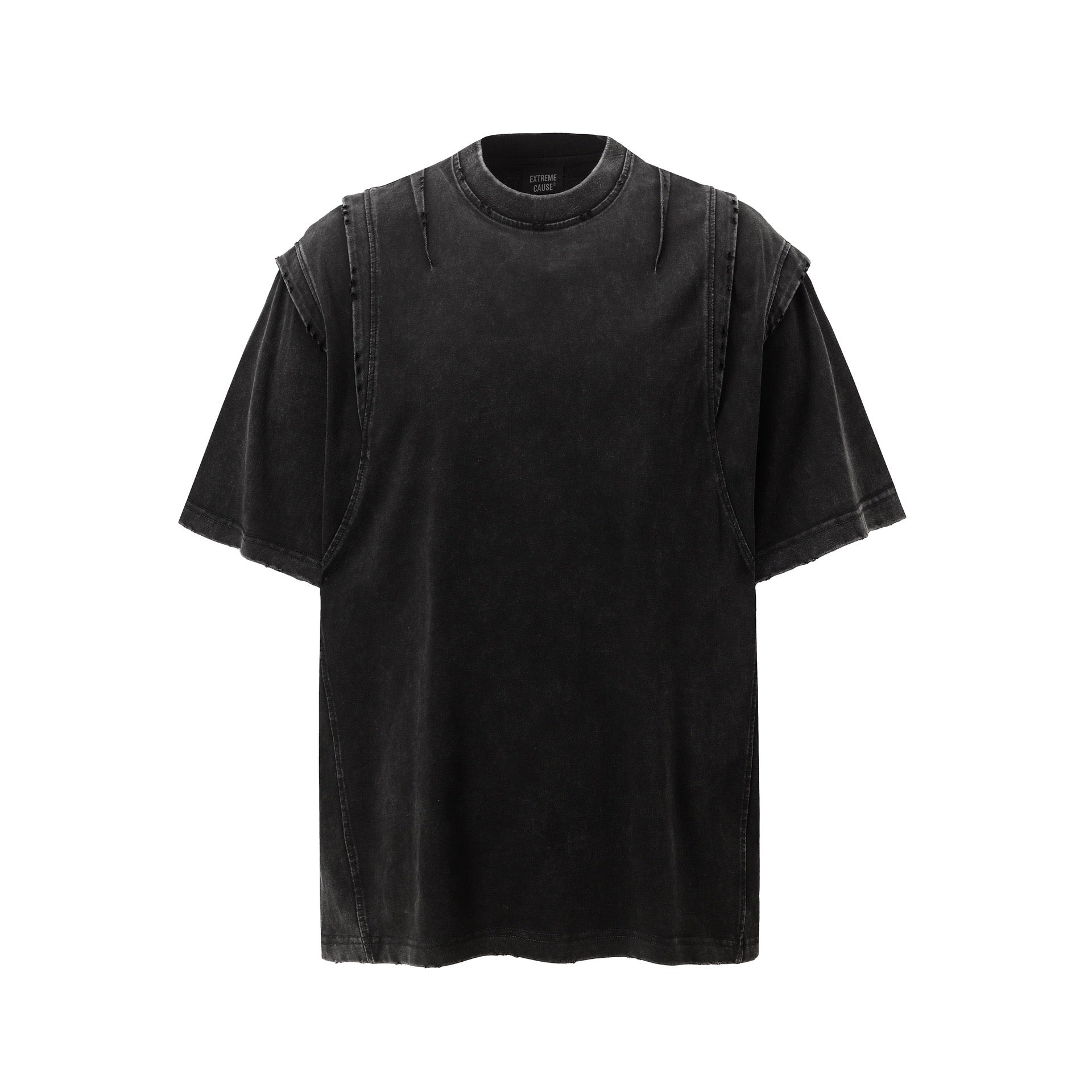 Layered Shoulder Tees washed t-shirts with double-stitched shoulder details.