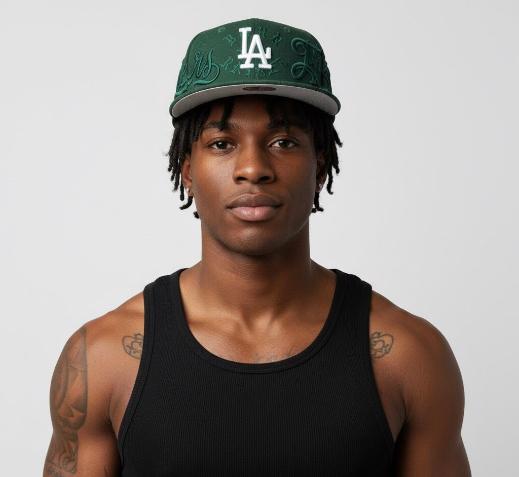 New Era Born x Raised Green Los Angeles Dodgers Mr. Cartoon 59FIFTY Fitted Hat