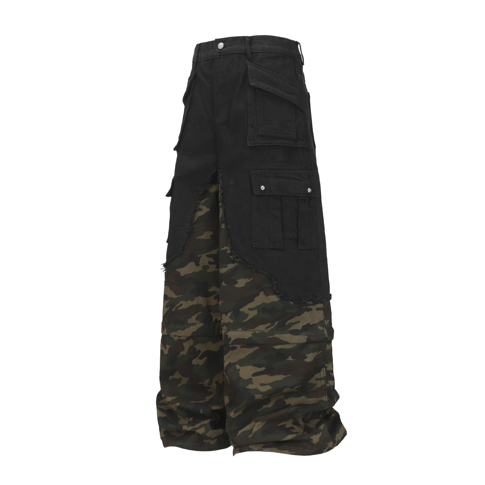 Camo Two-Piece Baggy Wide-Leg Jeans
