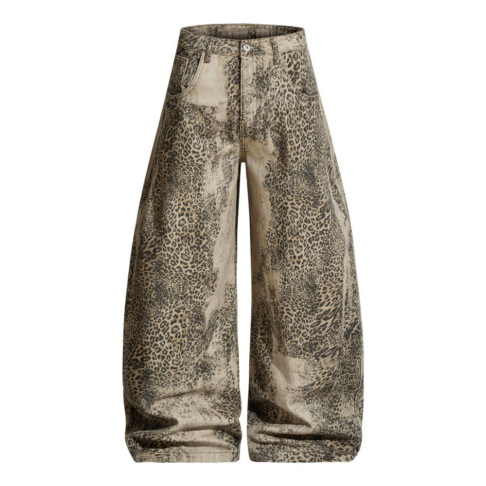 Jaded London Leopard Fade Colossus Jeans