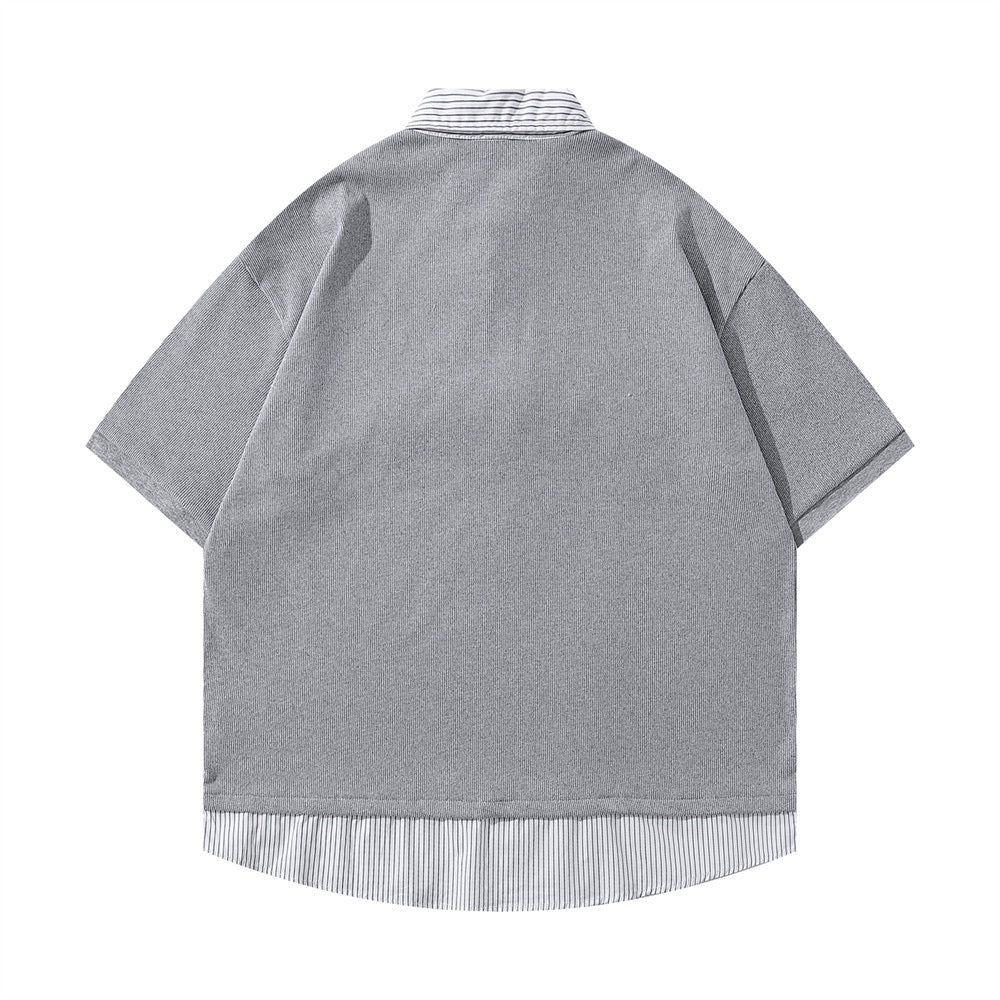 Layered Shirt with Tie Tee