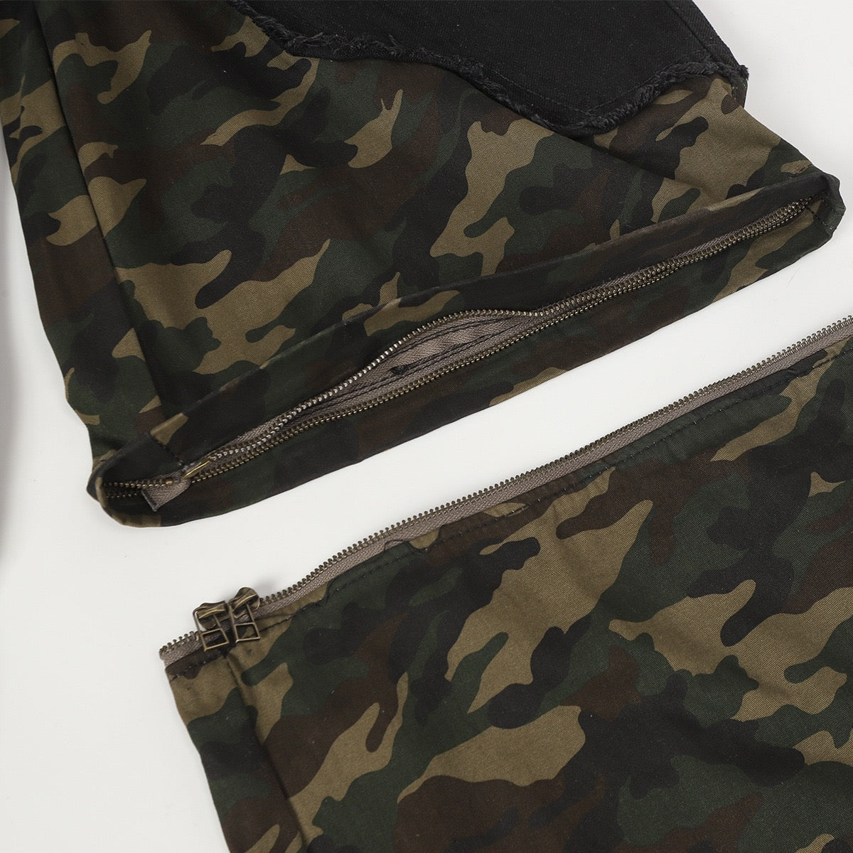 Camo Two-Piece Baggy Wide-Leg Jeans