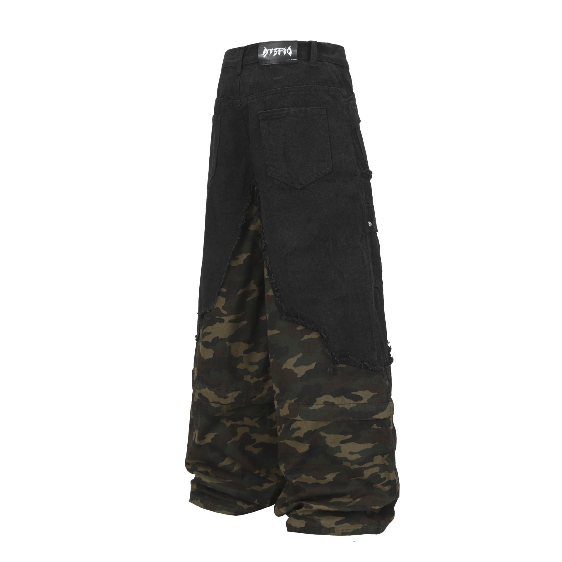 Camo Two-Piece Baggy Wide-Leg Jeans