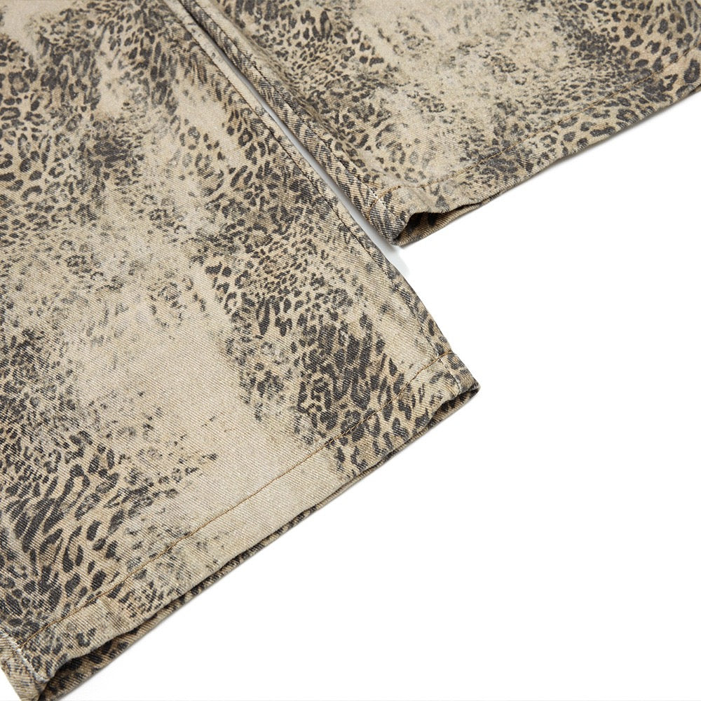 Jaded London Leopard Fade Colossus Jeans