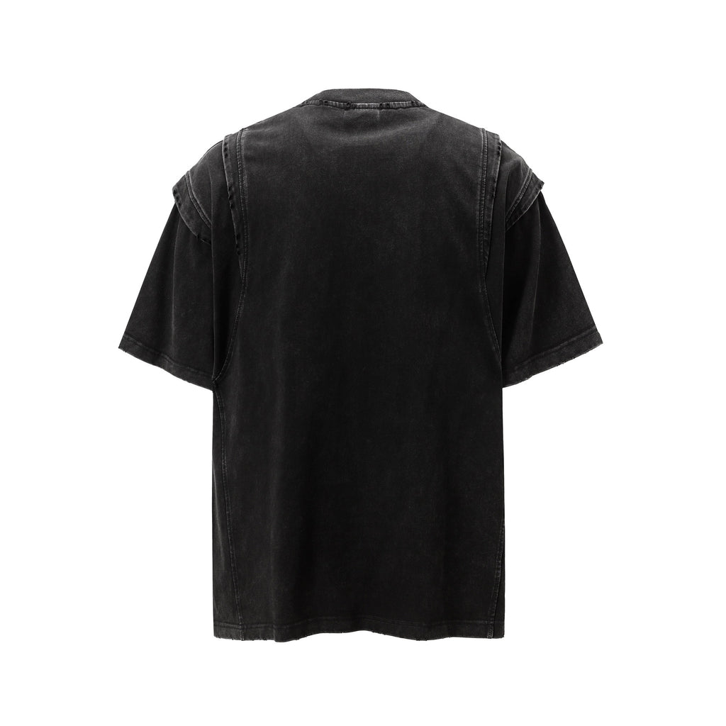 Layered Shoulder Tees washed t-shirts with double-stitched shoulder details.