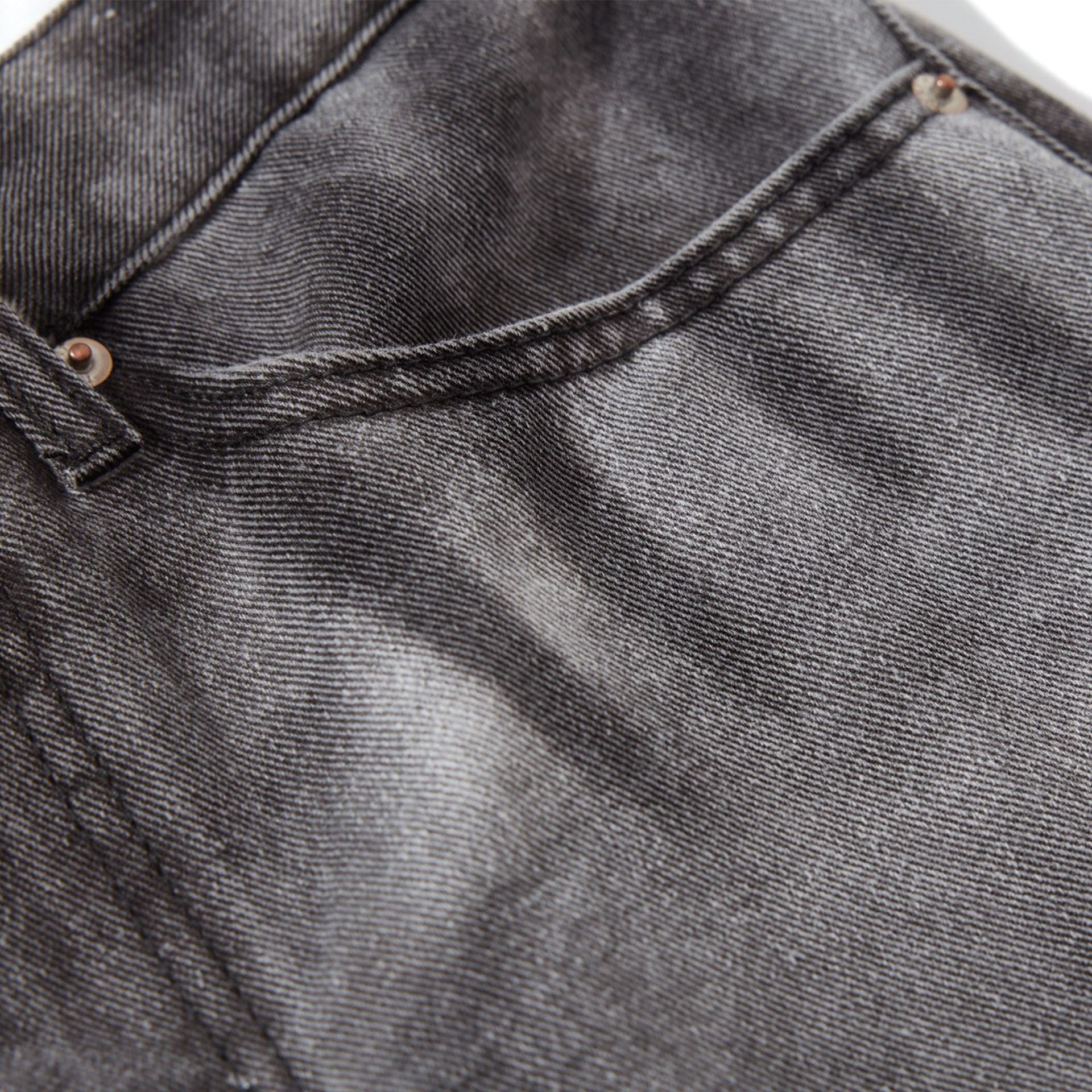 Washed Charcoal gray Wide-Leg Denim
