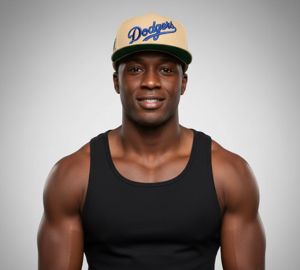 New Los Angeles Dodgers Script Logo Khaki 59FIFTY