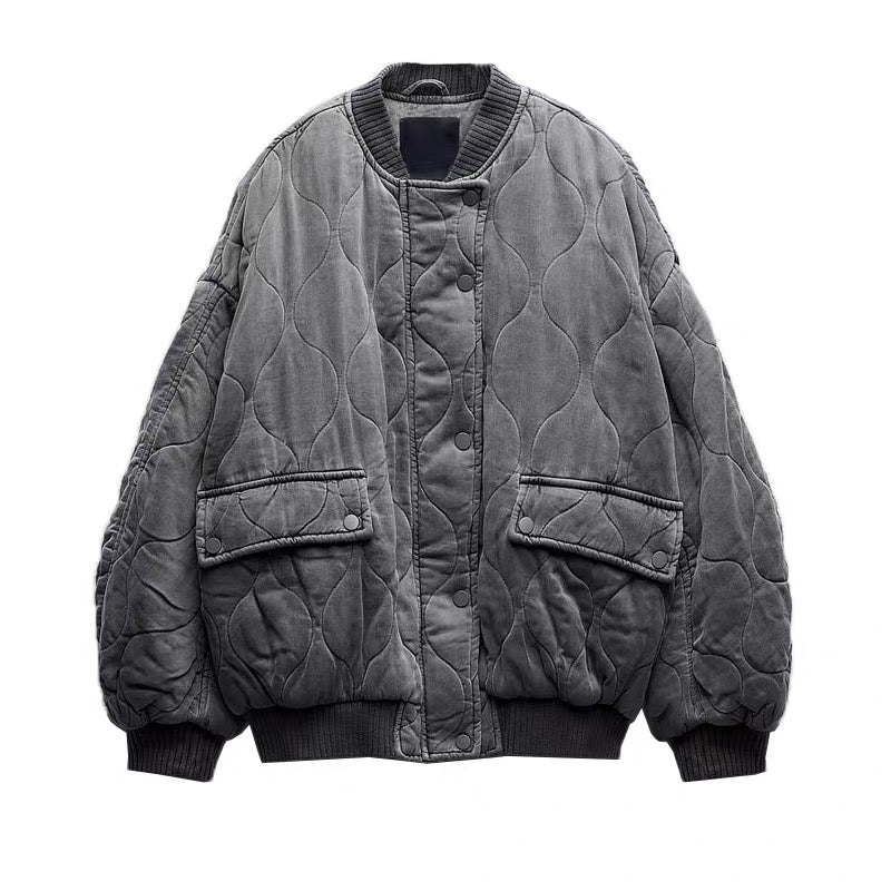Quilted Bomber Jacket