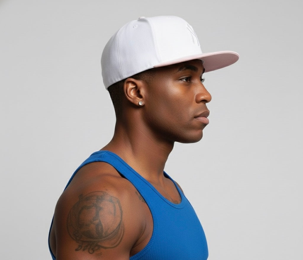 New Era New York Yankees cap with light pink underbrim