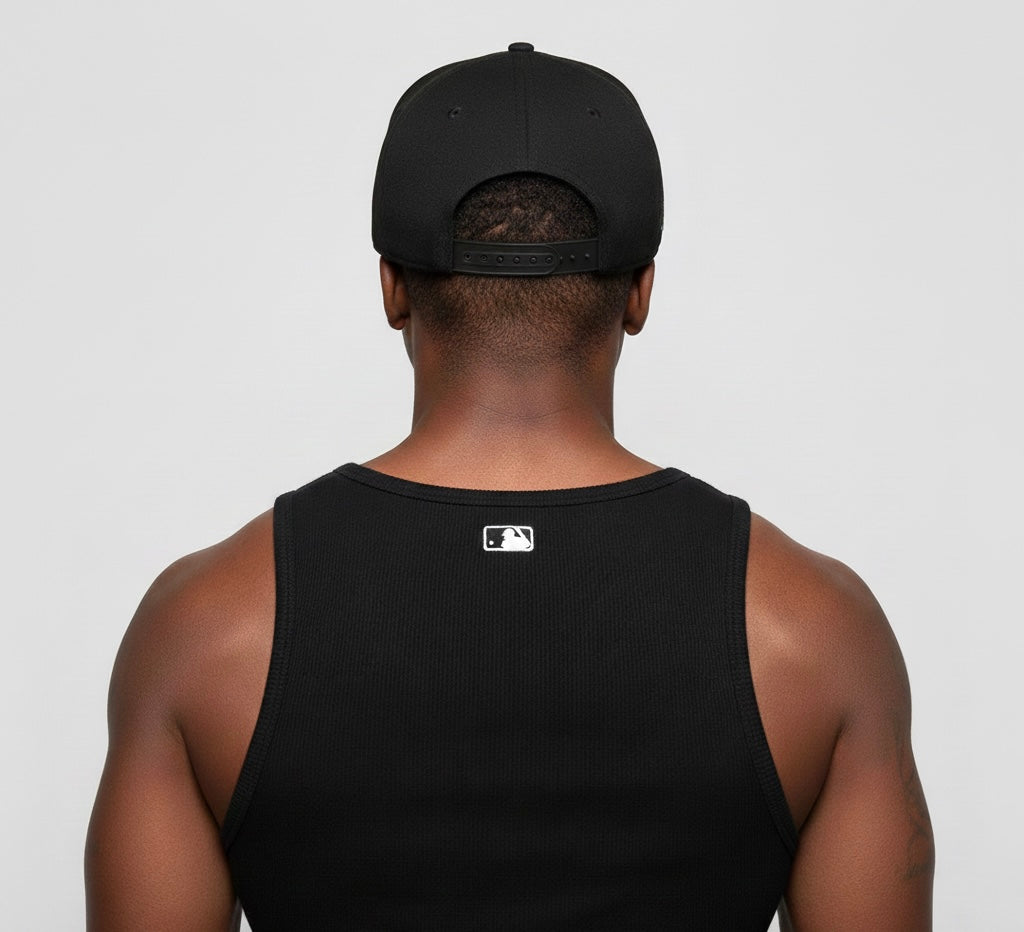 New Era Oakland Athletics World Series 1989 Black Flowers 9Forty A-Frame Snapback Hat.