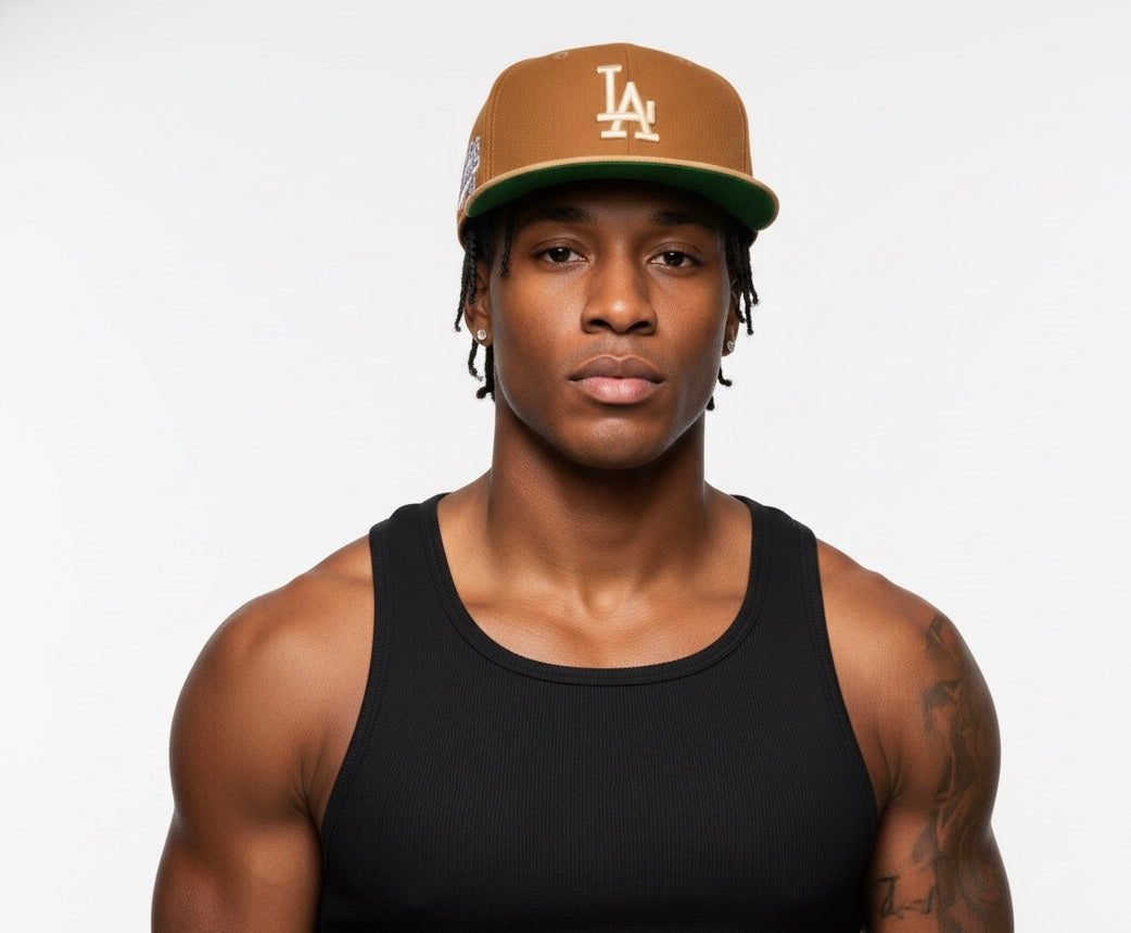 Los Angeles Fitted cap in Gold