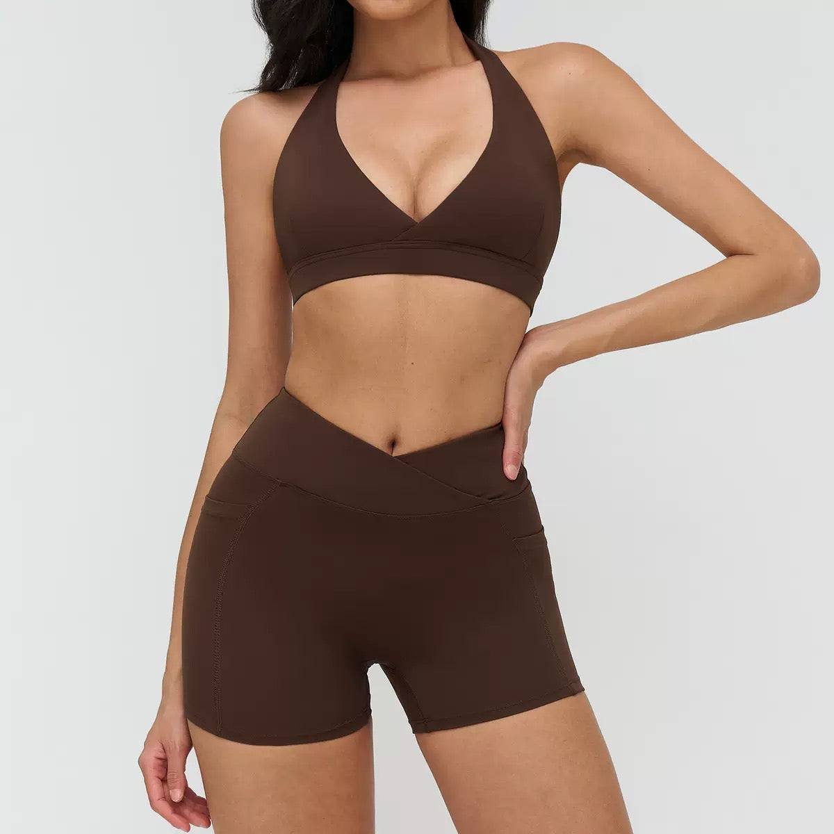Dazzled sport bra with short Active wear