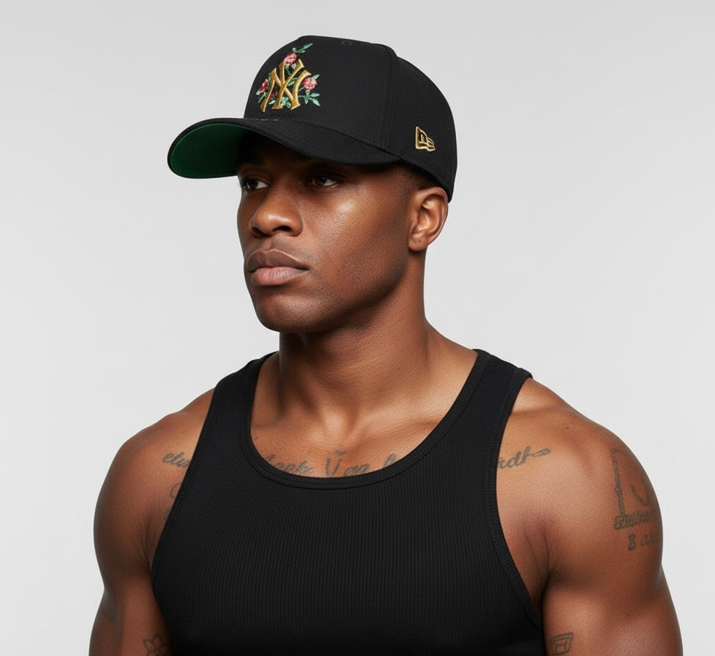 New Era New York Yankees cap with a rose design