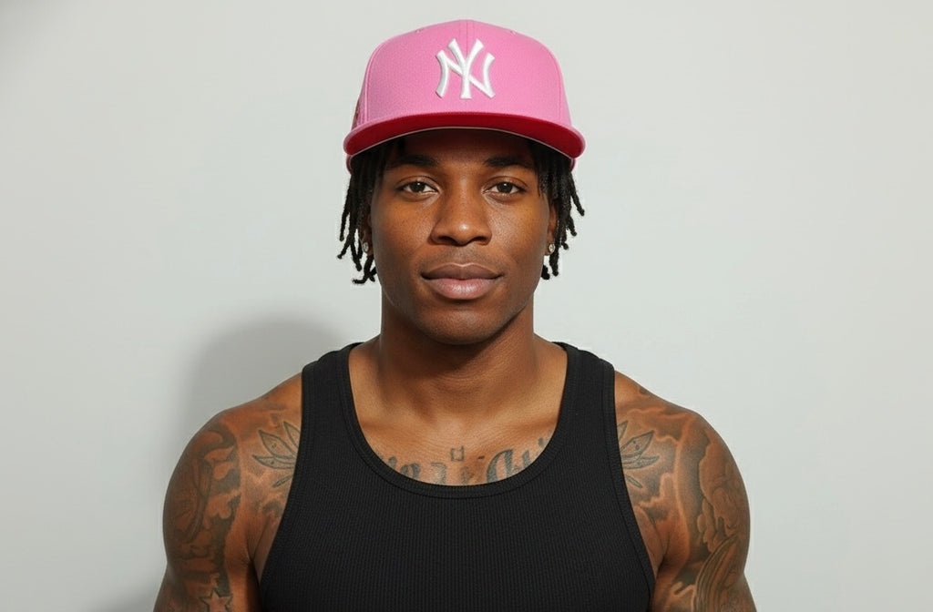 New Era New York Yankees cap Pink with Red underbrim