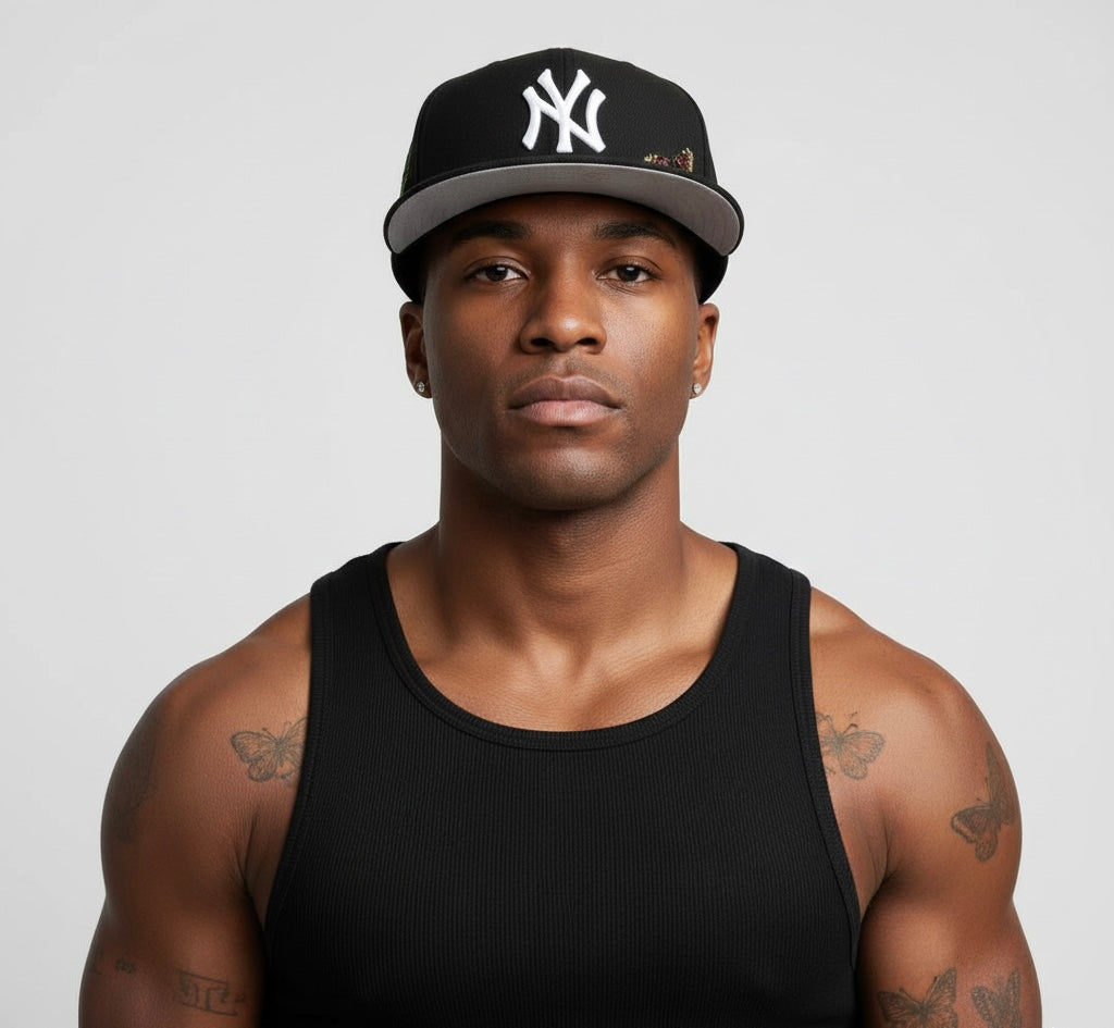 New Era New York Yankees Hat ‘Felt’ Fitted Cap in black