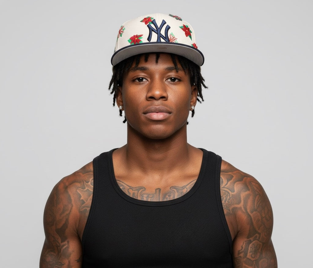 New York Yankees Christmas Floral Poinsettia 59FIFTY