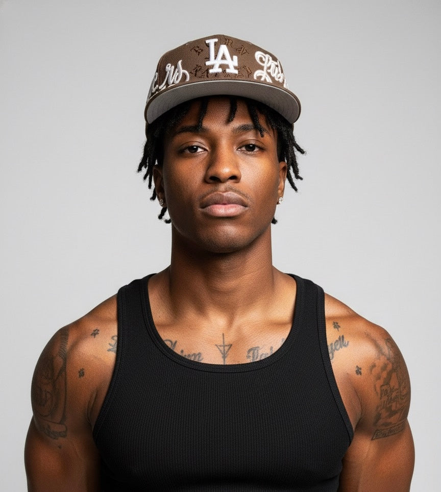 New Era Born x Raised Brown Los Angeles Dodgers Mr. Cartoon 59FIFTY Fitted Hat