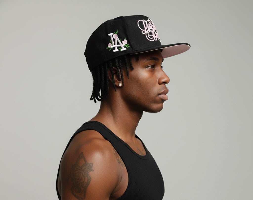 New Era Los Angeles Dodgers Script Black Pink Prime Edition 59Fifty Fitted Cap