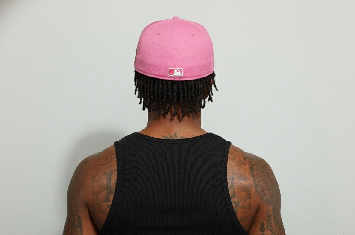 New Era New York Yankees cap Pink with Red underbrim