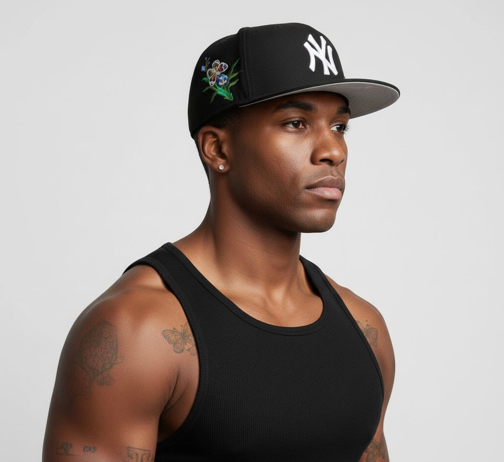 New Era New York Yankees Hat ‘Felt’ Fitted Cap in black