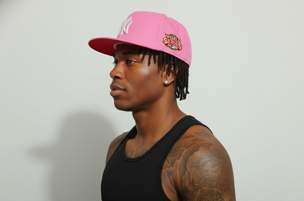 New Era New York Yankees cap Pink with Red underbrim