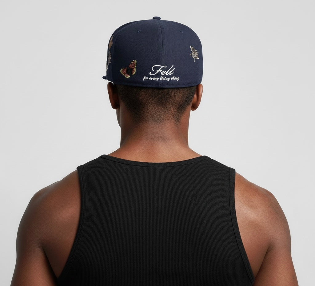 New Era New York Yankees Hat ‘Felt’ Fitted Cap in navy