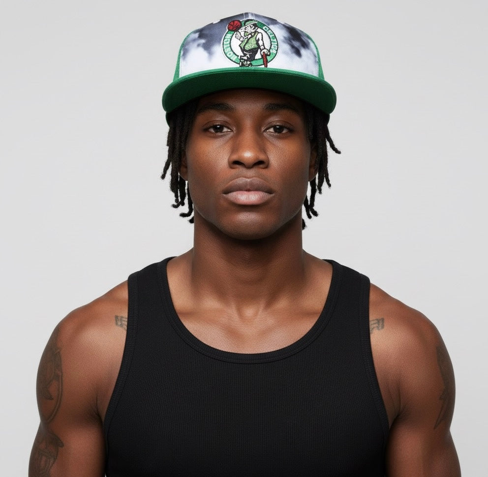 New Era Green Boston Celtics Hazy 9FIFTY Snapback Hat